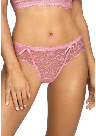 String aus zarter Spitze mit dekorativen Schleifchen – rosa