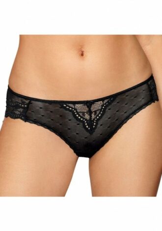 Panty aus schwarzer Blütenspitze