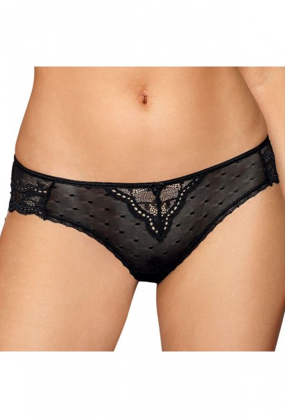 Panty aus schwarzer Blütenspitze