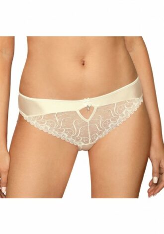 Panty aus zarter Blütenspitze mit Strass-Stein – ecru