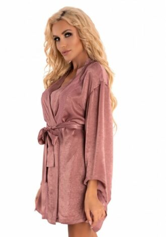 Morgenmantel aus weichem Material – rosa