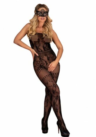 Bodystocking mit edlen Verzierungen ouvert