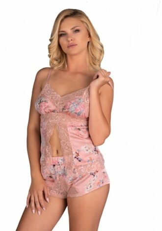 Set mit Blumenmuster – rosa