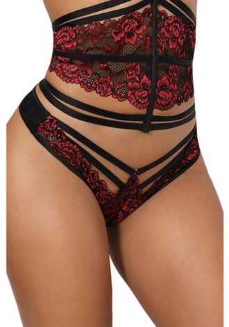 Bezaubernder String aus zarten Materialien schwarz
