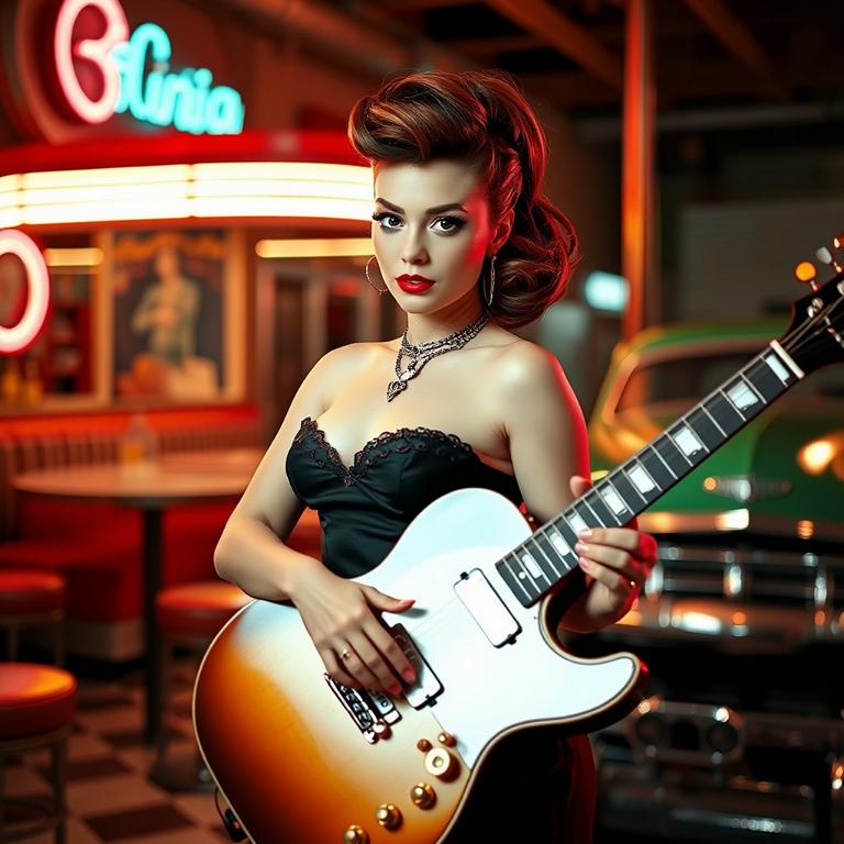 Rockabilly-Styling, Rockabilly-Outfits, Rockabilly-Kleidung, Rockabilly-Mode für Anfänger, Polka Dot Kleider, Petticoats, Bleistiftröcke, Lederjacken, Rockabilly-Accessoires, Victory Rolls, Pompadour, Rockabilly-Frisuren, Rockabilly-Schuhe, Katzenaugen-Sonnenbrillen, Haartücher, Rockabilly-Tutorials, Rockabilly-Community, Vintage-Mode.