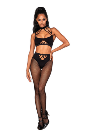 Strappy Bralette/Pantyhose Set – One Size