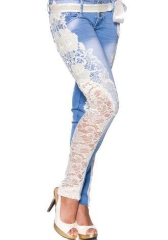 Jeanshose mit Spitze