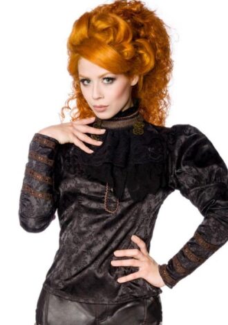 Steampunk-Bluse mit abnehmbarem Jabot