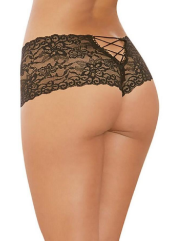 Open Crotch Boy Short – M – Black