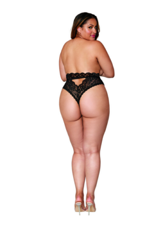High Waisted Lace Panty – 3X – Black