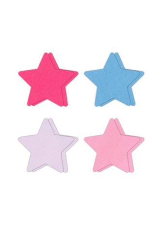 4 Paar farbige Nippelsticker Stern II