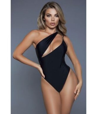 One-Shoulder-Badeanzug mit Cut-Out-Design