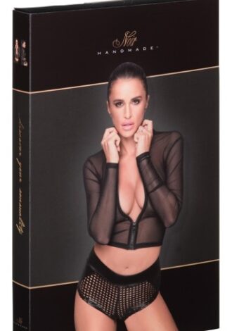 Noir Top mit Zip