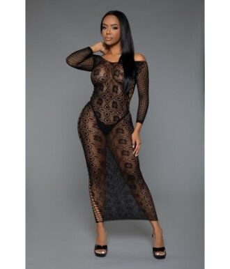 Maxikleid mit Spitzenmuster