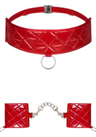 Halsband & Fesseln in Rot