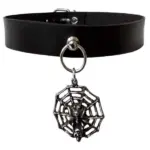 Halsband Choker Spinne & Totenkopf