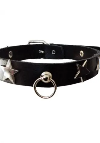 Halsband Choker Sternnieten & O-Ring