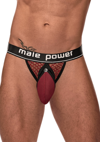 Cock Ring Jock – S/M – Burgundy