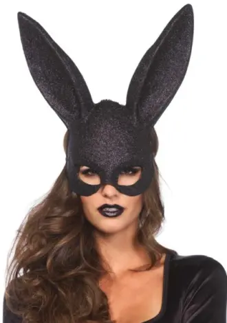 Hasen-Glitzermaske