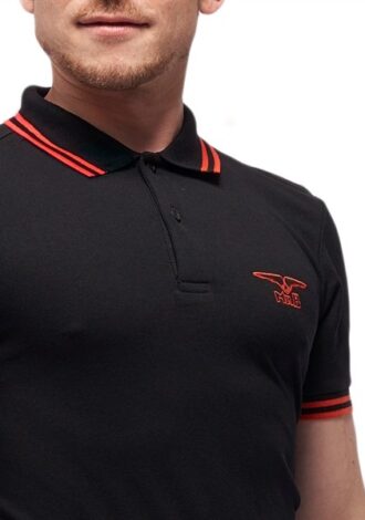 Polo-Shirt Black/Red