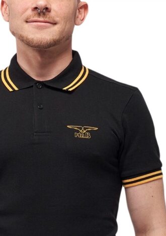 Polo-Shirt Black/Gelb