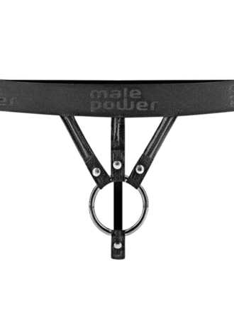 Strappy String Thong – M – Black