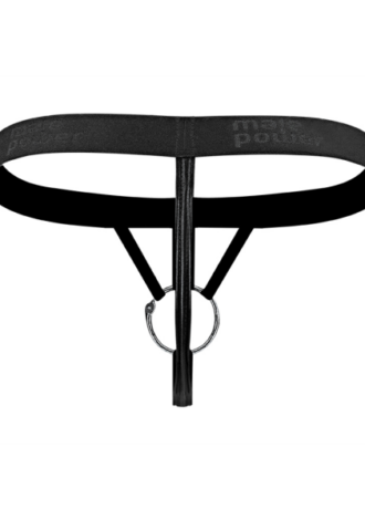 Strappy String Thong – S – Black