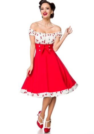 Schulterfreies Swing-Kleid