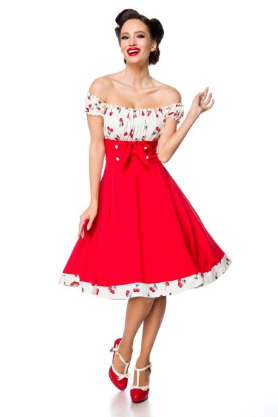 Schulterfreies Swing-Kleid