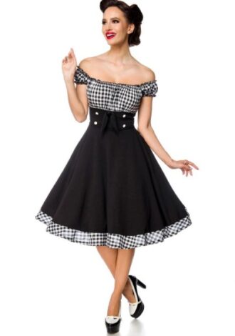 Schulterfreies Swing-Kleid