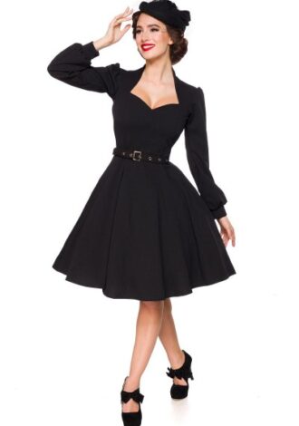 Retrokleid mit langen Ärmeln