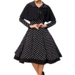 Swing-Kleid mit Cape