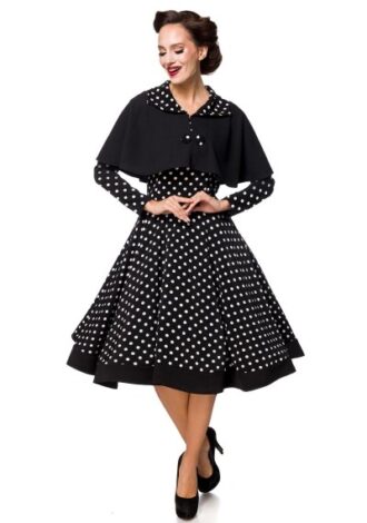 Swing-Kleid mit Cape