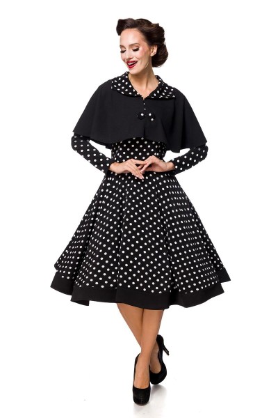 Swing-Kleid mit Cape