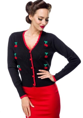 Strickjacke mit Kirschen