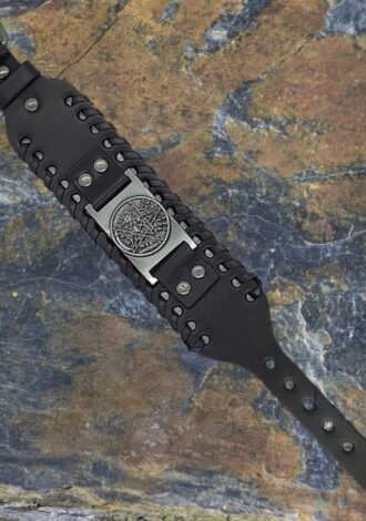 Lederarmband mit Tetragrammaton Pentagramm