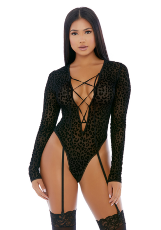 Feline – Lustful Teddy with Long Sleeves – XL