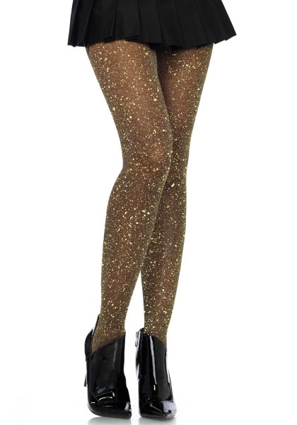 Metallisch funkelnde Strumpfhose