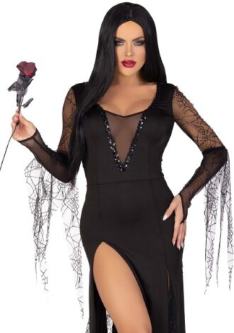 Sexy Kleid mit Spinnenetzärmeln