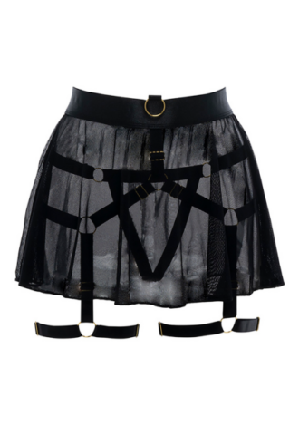 Some Like it Hot – Harness and Skirt – OS – Black