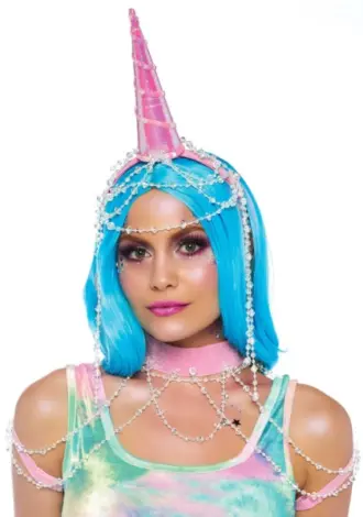 Einhorn-Haarreif und Schulterschmuck