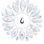 Körpersticker Glitzerrosette