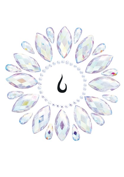 Körpersticker Glitzerrosette