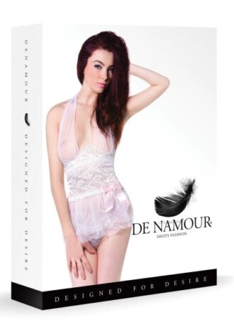 Babydoll with Pink Ribbon & String – White / Pink