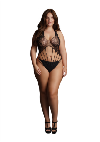 Strappy Lace Teddy – Plus Size