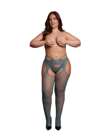 Suspender Pantyhose with Strappy Waist – Queen Size
