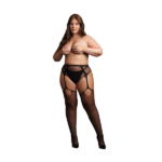 Pantie with Attached Stockings - OSX - Black