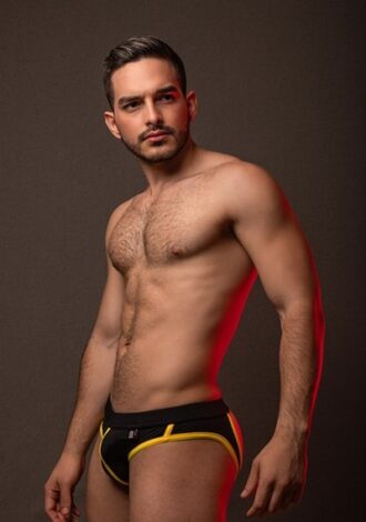 Mesh Jock Black/Yellow