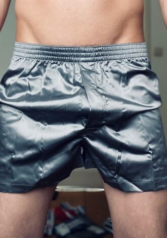 Shiny Boxershorts – Silber