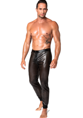 perforierte Wetlook Hose